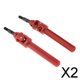 thumbnail image 1 of Par de ejes delanteros de eje CVD rojo CUTICAT para camión corto RC 2 piezas, 1 of 8