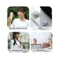 thumbnail image 2 of portable neck fan mini quiet handheld personal foldable usb rechargeable fan operated for home office outdoor travel, 3000mah power bank hands free necklace fans (update black), 2 of 7