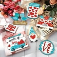thumbnail image 6 of Harupink Valentine's Day Tiered Tray Decor Delicate Wooden Valentine Tabletop Decor Valentine Tray Decoration Lightweight Tiered Tray Sign for Tabletop Party, 6 of 8