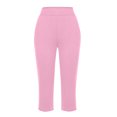 thumbnail image 5 of Tumotour Athletic Casual Shorts For Women Solid Elastic Waist Pocket Cropped Pants Straight Half Shorts PantsSport Pants Gym Workout Shorts Lightweight Biker Shorts, 5 of 7