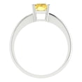 thumbnail image 4 of Clara Pucci 14K White Gold Solid Gold Yellow Solitaire Anniversary Ring for Women - 1 cttw Radiant Cut, 4 of 8