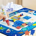 thumbnail image 2 of Juguetes, educación, lienzo de agua de grafiti grande para niños, tablero de pintura de acuarela transparente, juguetes de rompecabezas de educación infantil para bebés y niños pequeños, manta de pint, 2 of 9
