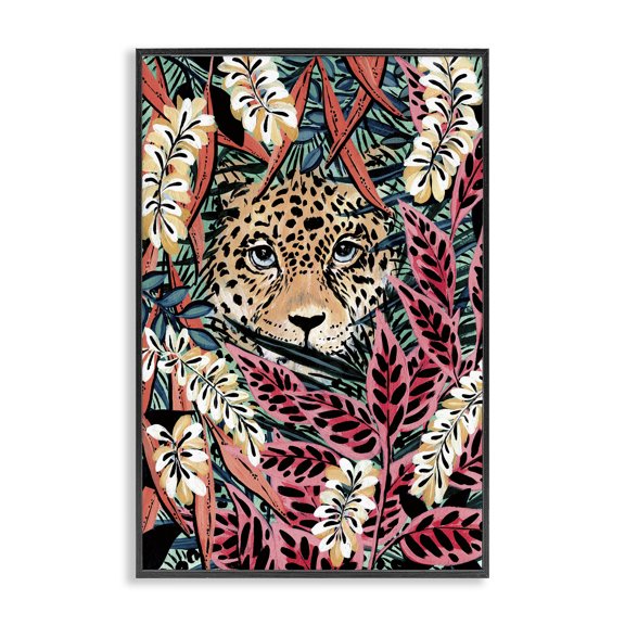 Stupell Industries Bohemian It's A Wild Life Cheetah Black Framed Giclee Art, 12 x 18, by Yvette St. Amant