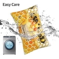 thumbnail image 6 of Pofeuu Honey Bee Print Polyester Microfiber Plush Pillowcases, Super Soft and Cozy Pillow Case Covers with Envelop Closure（Pillow core not included）-20"x30", 6 of 6