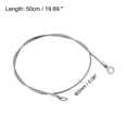 thumbnail image 2 of Unique Bargains 2mmx50cm Stainless Steel Lanyard Cable Eyelets Ended Wire Rope 6 Pack, 2 of 5
