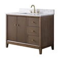 thumbnail image 6 of Vanity Art 42" Bathroom Vanity with Sink and Engineered Marble Top, Freestanding Storage Cabinet with 2 Drawers, 1 Shelf and Flip Down Tray, 6 of 9