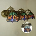 thumbnail image 4 of MONIPA 3-Head Wall Lights Vanity Fixtures Stained Glass Lampshade, 4 of 9