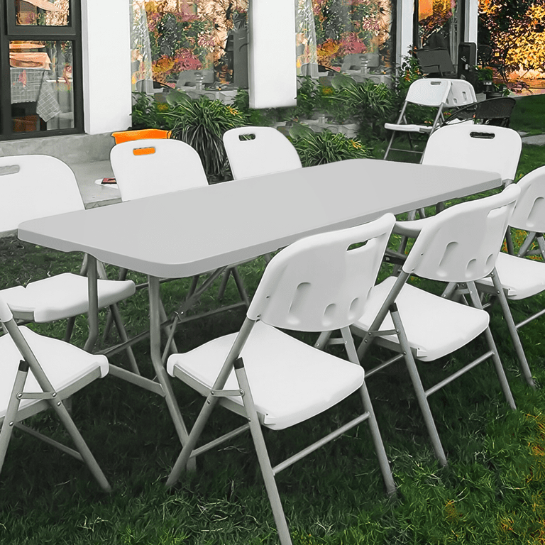 Free Shipping! MoNiBloom 8FT Folding Table for Large Patio, Indoor