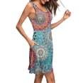 thumbnail image 3 of OutfitShow Women Summer Casual V-Neck Tank Dress Beach Cover Up with Side Pockets, 3 of 5