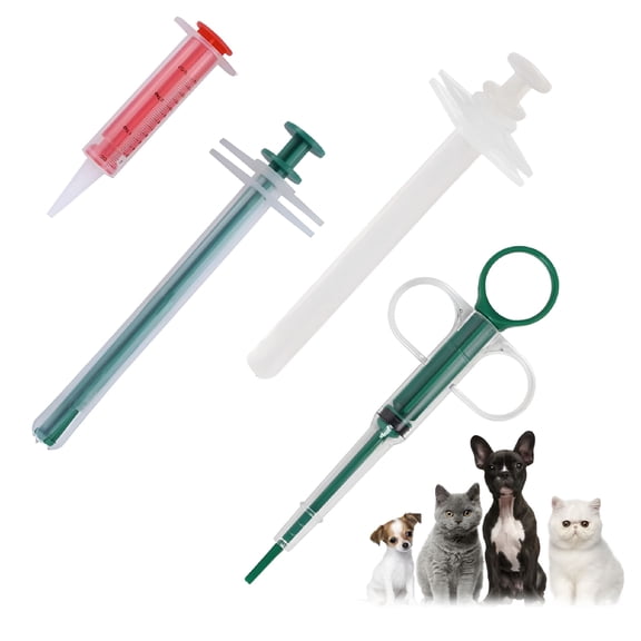 ACDANC 4Pcs Pet Pill Shooter Plunger Popper for Small Cats Dogs Soft Tip Tablet Syringe