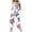 #02Light Blue, variant on Fresh Floral Star Jumpsuit Loose Casual Vacation Wear For Women White 2XL