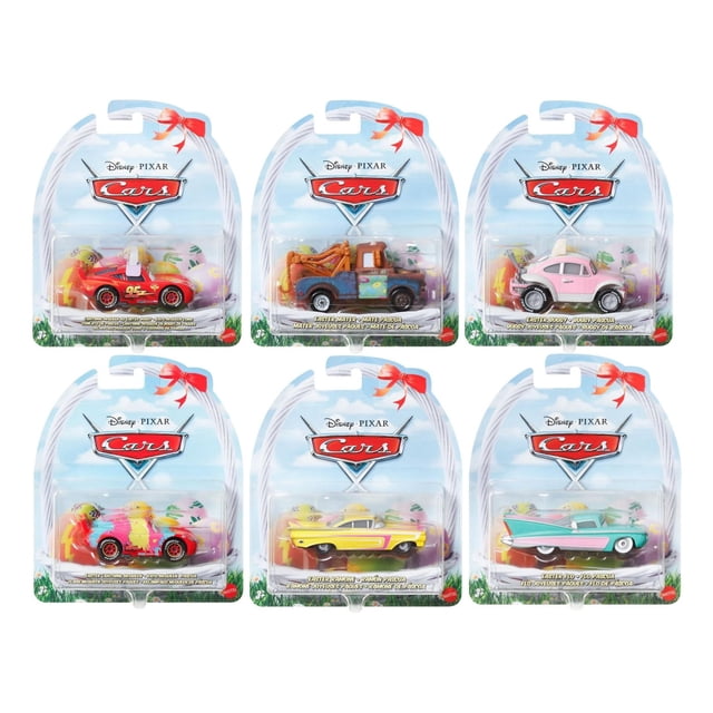 Set de 6 Autos de Juguete Mattel Pixar Cars Edición Pascua Die-cast