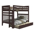 thumbnail image 4 of Bedz King Bunk Beds Full over Full Mission Style with End Ladder and a Twin Trundle, Dark Cherry, 4 of 9