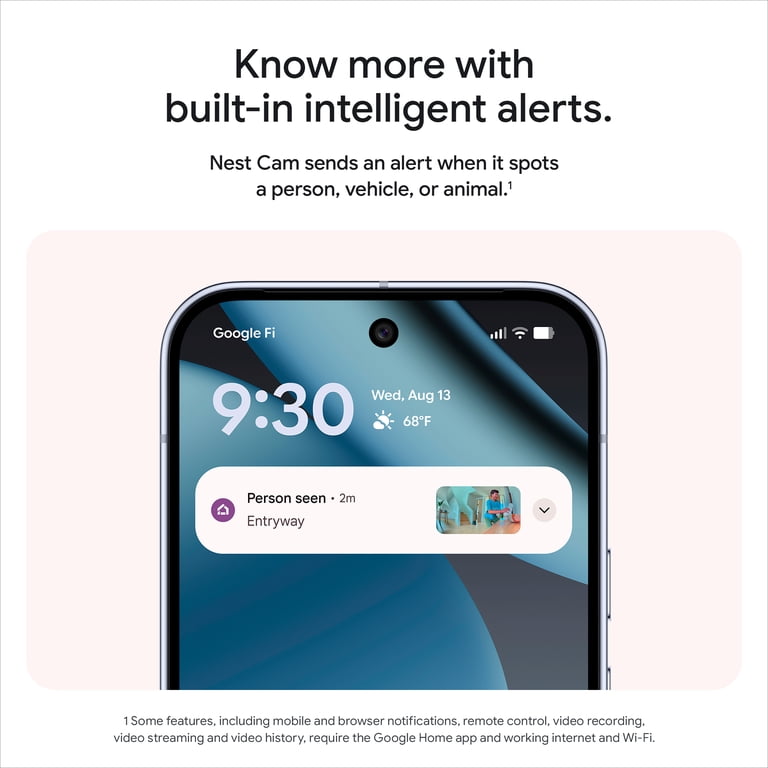 Google, Indoor Security Camera, 3rd Gen, Wired 2K Video - Walmart.com