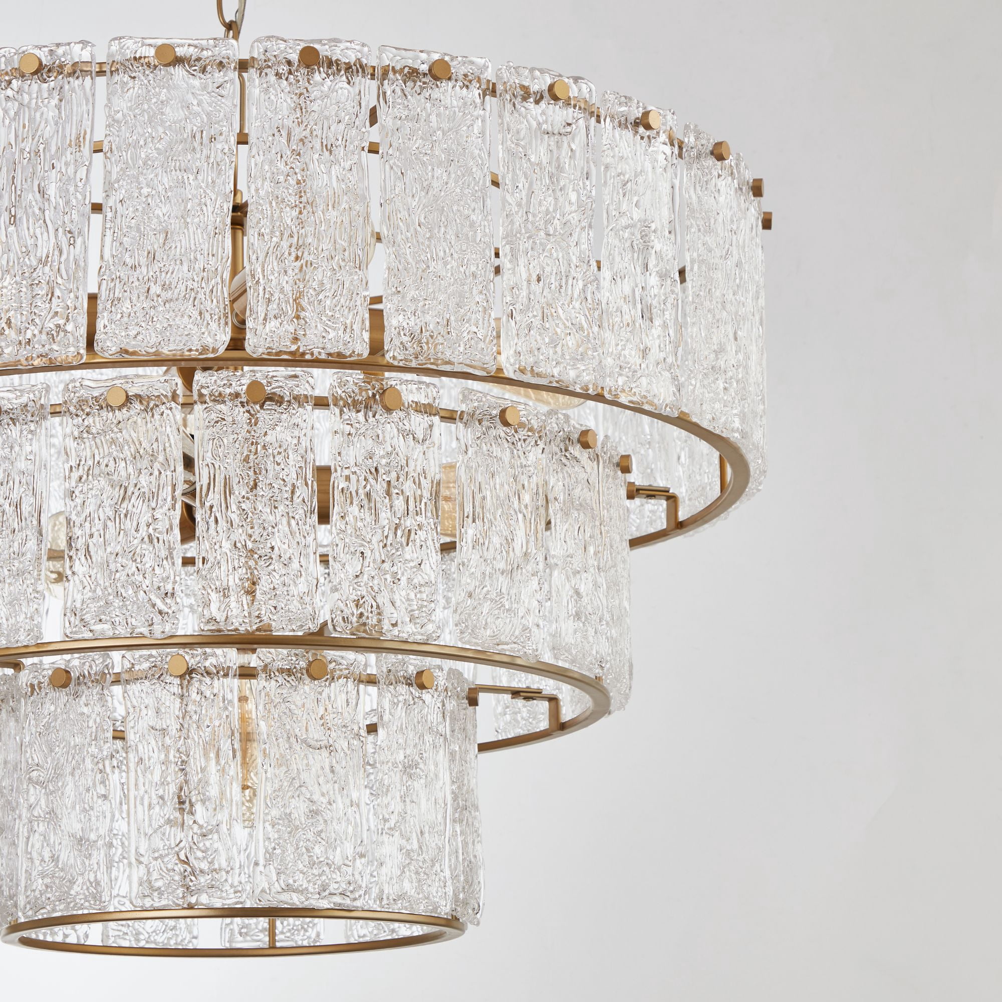 KAWOTI Glass Chandelier 8-light Gold Chandelier Lighting Fixture for Dining Room,  Foyer, Living Room