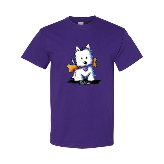 Inktastic Kiniart Westie with Bone T-Shirt