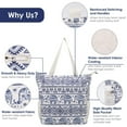 thumbnail image 5 of Elephant Print Travel Beach Tote Bag Large Capacity Shoulder Handbag with Multi Pockets Water-resistant for Seaside Shopping Casual for Women, 5 of 8
