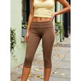 thumbnail image 4 of LMLYSoH Women's Slim Fit Capri Pants Dot Print Leggings Elastic Waistband Cropped Trousers for Party, Daily Wear, 4 of 9