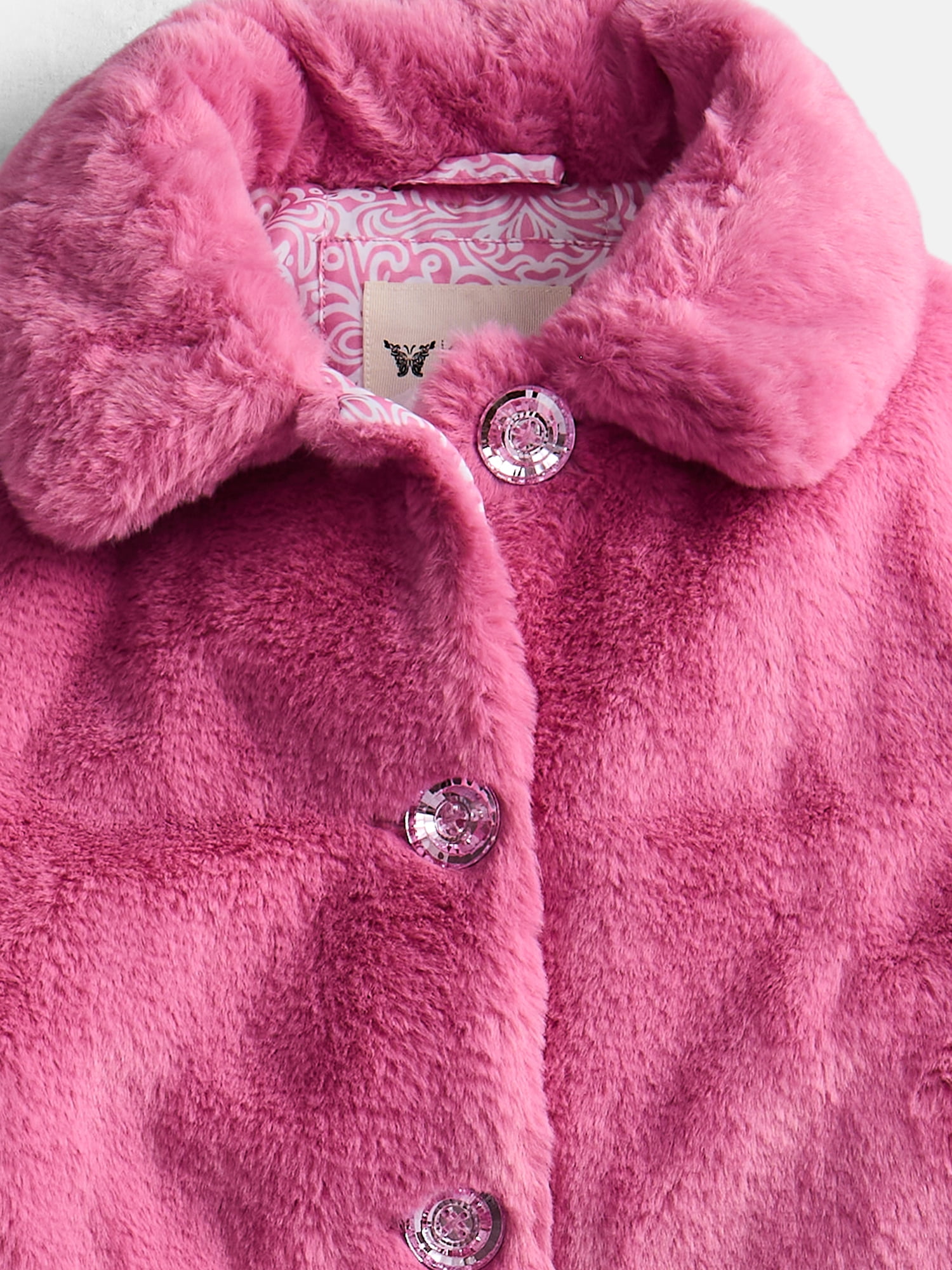 Jessica Simpson Girls Cropped Faux Fur Jacket, Sizes XS-XXL