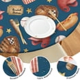 thumbnail image 4 of Blue Baseball Stadium Pattern Round Fitted Tablecloth with Elastic Edge,Dining Table Cover Waterproof,Outdoor Round Tablecloth for Camping,Dining,Indoor and Outdoor, 4 of 7