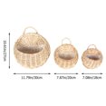 thumbnail image 3 of MasteelfCA 3Pcs Exquisite Wall Hanging Flower Baskets Rural Wall Hanging Bracketplant Pots, 3 of 8