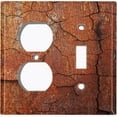 thumbnail image 4 of Metal Light Switch Plate Outlet Cover Image of Rusted Metal MET002, 4 of 13