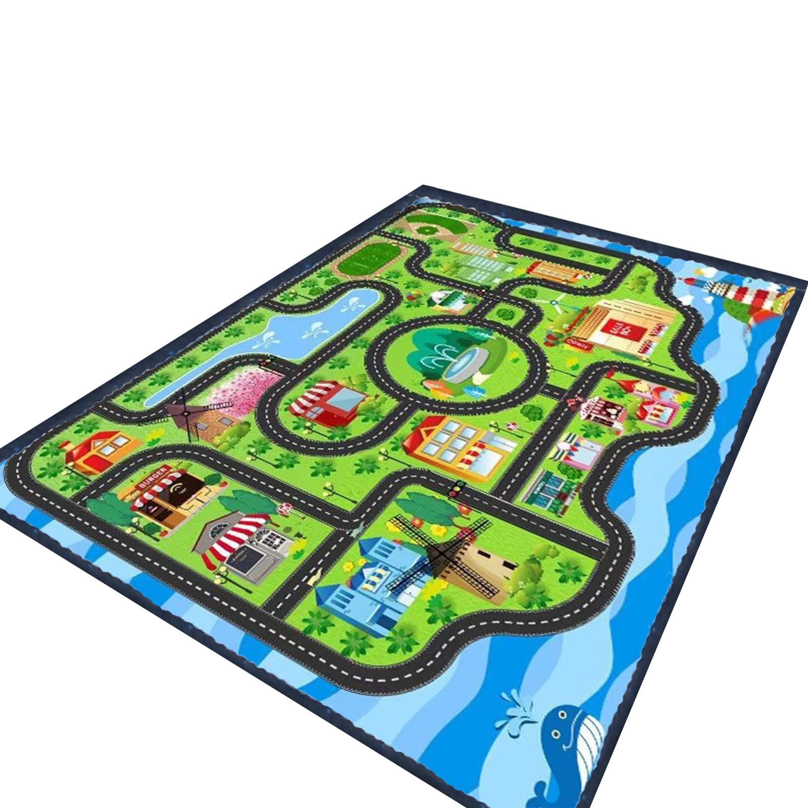 SBYOJLPB Bathroom Rugs 80*160Cm Children Carpet Parking Lot