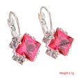 thumbnail image 4 of Sonducket 1 par de pendientes cuadrados con diseño de circonio para mujer, aleación de cristal brillante Ropa, zapatos y accesorios Miscelánea alfiler, 4 of 6