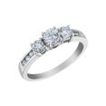 thumbnail image 2 of 1.00 Carat (Ctw J-K , I2) Three Stone Diamond Engagement Ring in 10K White Gold, 2 of 5