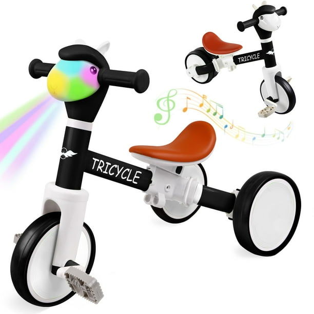 Bicicleta Tricycle FZHZZ para niños pequeños con luz y música de 1 a 5 años