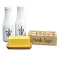 thumbnail image 1 of The Queen's Treasures Accesorio de comida de cocina vintage de 11 piezas, 2 botellas de leche, mantequilla con plato y huevos frescos con caja. Compatible con cocinas y muebles de American Girl Dolls., 1 of 5