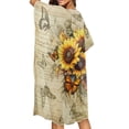 thumbnail image 4 of HELLHERO Butterfly and Sunflower Pattern Long Kimono Swimsuit Cover Up Quick Dry High Quality Fabrics Loose Bathing Suit Cover Up, 4 of 6