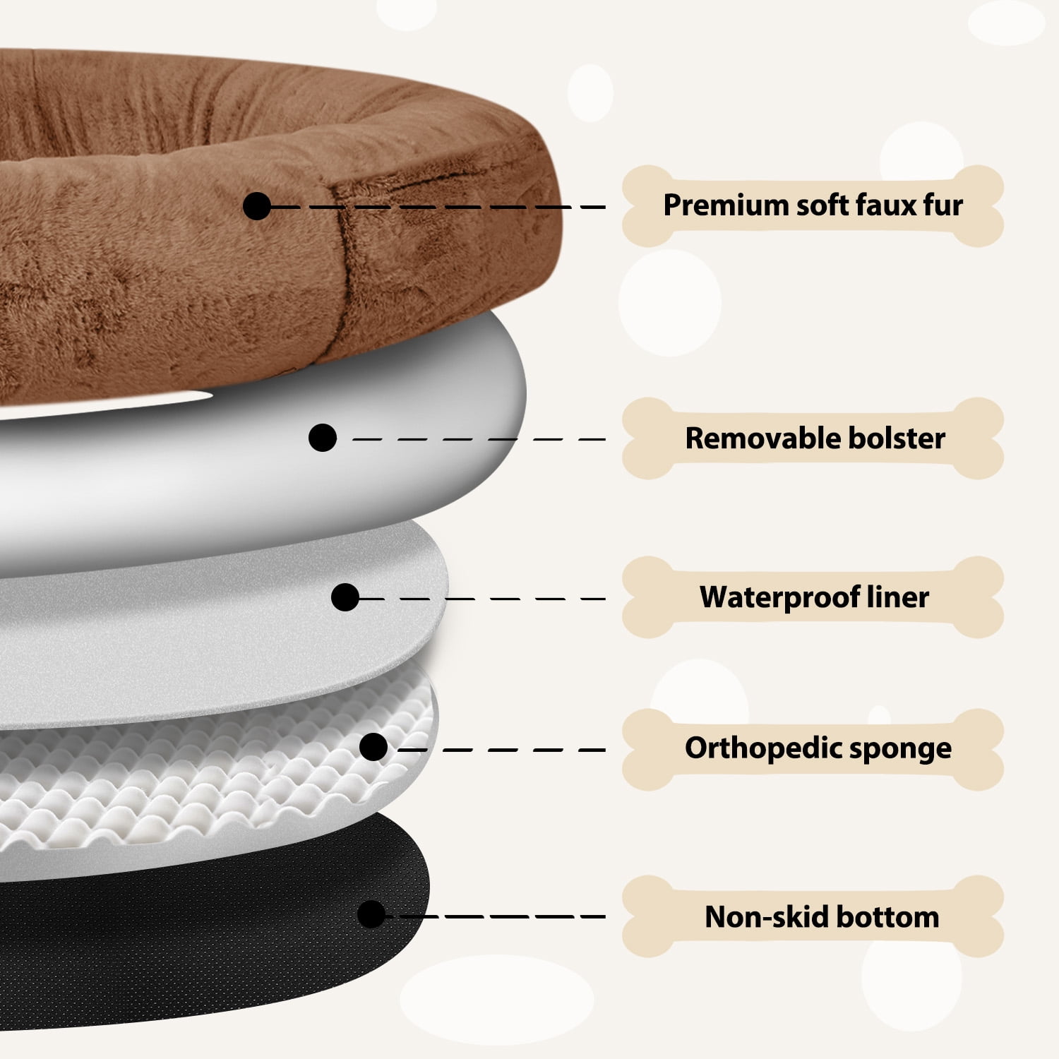 Human Dog Bed for Pets and Adults, 71"x45"x14" Human Size Giant Dog Pets Bed, Washable Faux Fur Cover for Humans with Blanket and Pillow,Dark Brown
