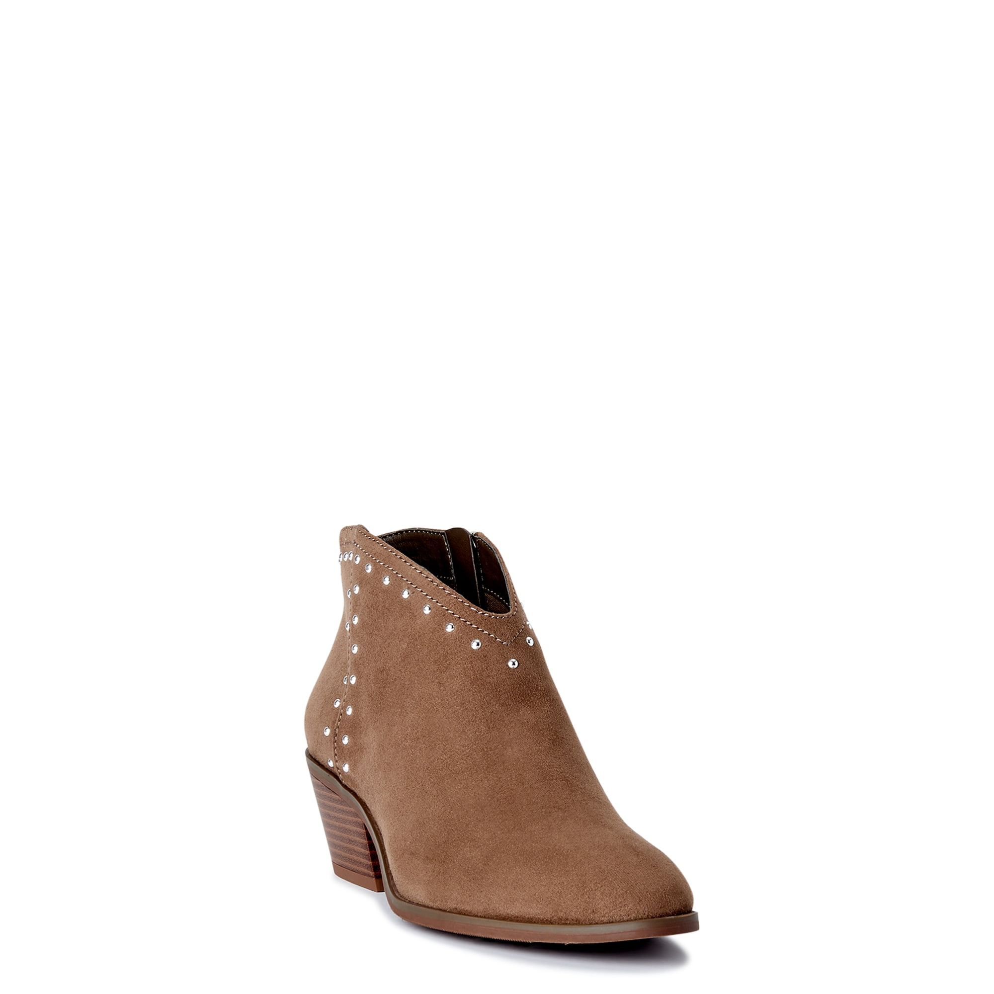 Scoop Women’s Studded Faux Suede Booties with Block Heel eXtremes