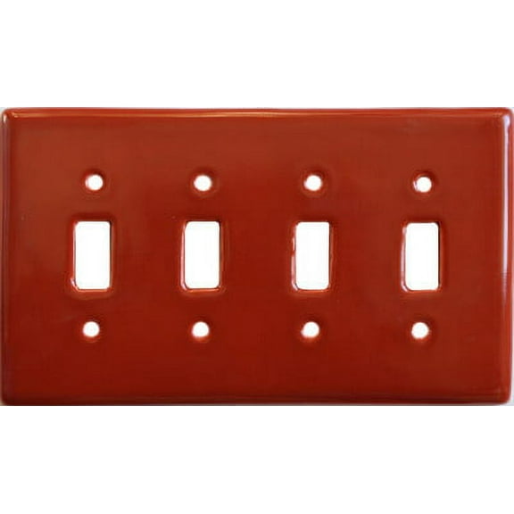Teracotta Talavera Quadruple Switch Plate