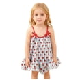 thumbnail image 1 of Wxirdiow Robe pour Enfants Robe d'Été pour Filles Robe à Manches Courtes avec Motif Simple et Stylé et Nœud Papillon Bleu Pâle Taille, 5-6 Ans, 1 of 6
