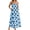 Sky blue, variant on Spaghetti Strap Women Summer Sleeveless Polka Dots Print Smocked Long Maxi Dress with Pocket