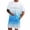 Light Blue@GC@, variant on CONZONE Italy Day Men's 2 Pieces Outfits Gradient Color Short Sleeve T-Shirts Shorts Set for Men Breathable Summer Tracksuit