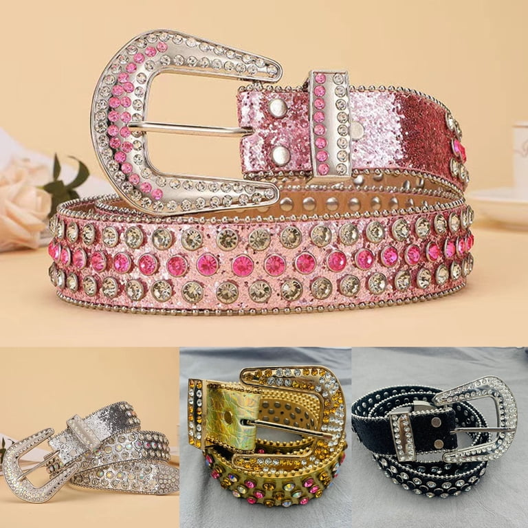 Rhinestones Belt for Men Women Western Cowboy Cowgirl  display picture 1