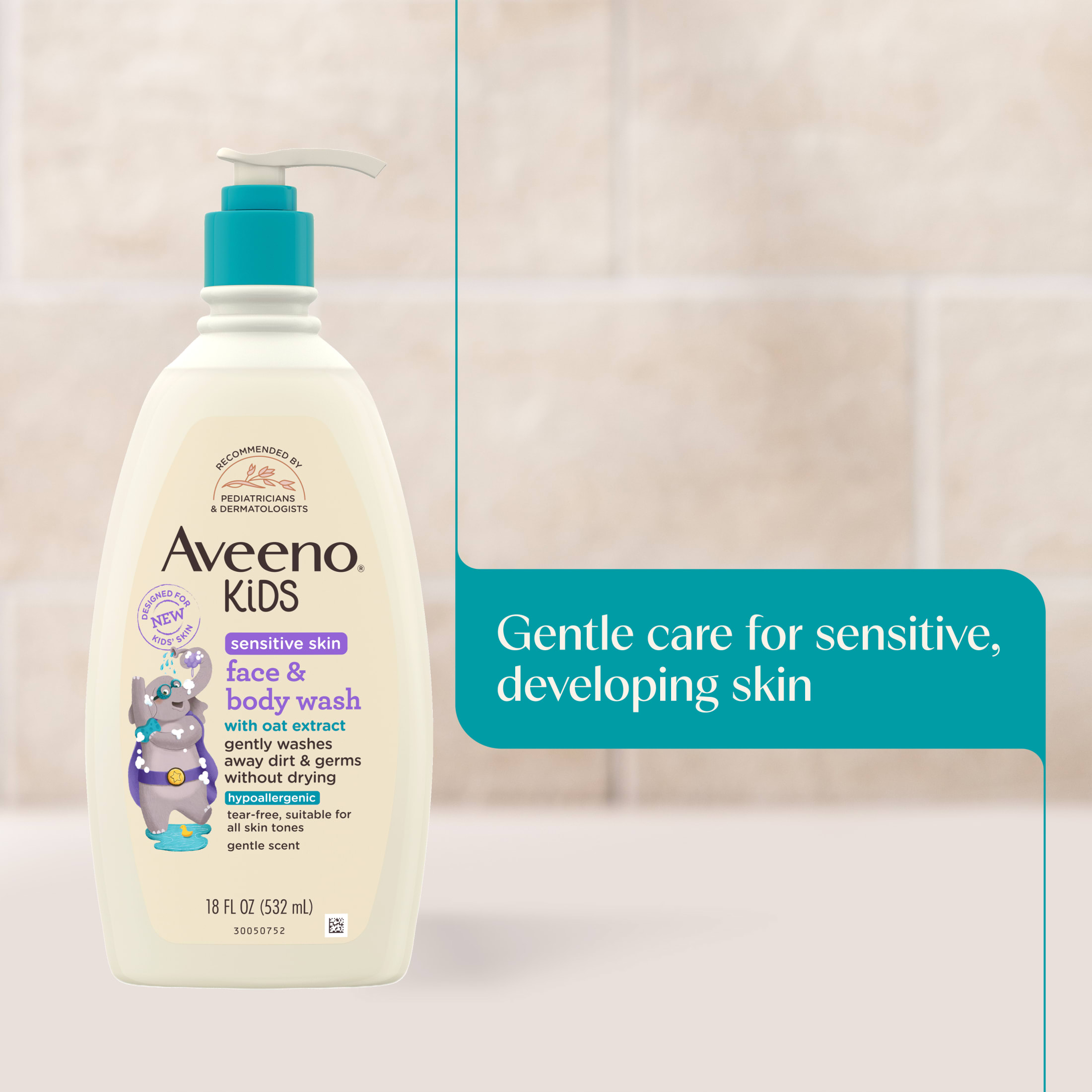 Aveeno Kids Face & Body Wash for Sensitive Skin, 18 oz photo 5