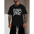 thumbnail image 1 of Men's "No Worries, God Got Me" Graphic T-Shirt - Soft Cotton, Lightweight & Breathable, Casual Crew Neck, Durable Printed Tee for Casual Attire, 1 of 4