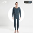 thumbnail image 5 of Men's Thermal Underwear Set, Soft Fleece Lined Long Johns, Winter Warm Base Layer Top & Bottom - Blue, 5 of 5