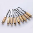 thumbnail image 5 of Professional Wood Carving Tools, High Quality Steel Chisel Set for Intricate Designs, Comfortable Grip Hardwood Handles, 12PCS Various Sizes, Perfect Beginner Gift, 5 of 5