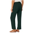 thumbnail image 6 of PYGNJK Women's Straight Leg Pants Yoga Pants High Waisted Casual Dress Pants With Pockets, 6 of 6