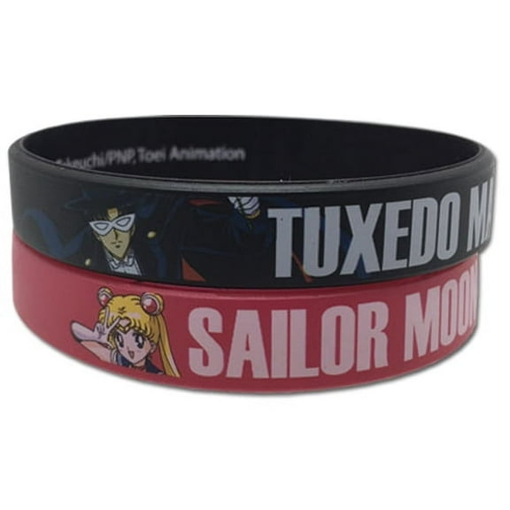 Wristband - Sailor Moon - Sailor Moon & Tuxedo Mask 2-Pack New Licensed ge54388