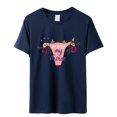 thumbnail image 4 of Felwors T-Shirt à Manches Courtes pour Femmes avec Slogan de Lettres et Droits, Imprimé Tampon, Mode, Col Rond, Ample, 4 of 6