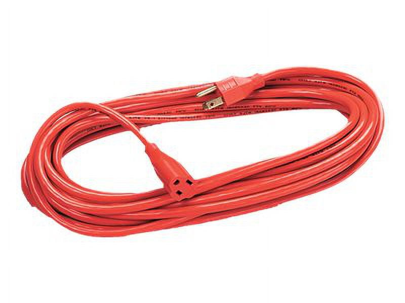 Fellowes Indoor/Outdoor Heavy-Duty 3-Prong Plug Extension Cord, 1-Outlet, 25ft, Orange -FEL99597