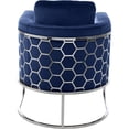 thumbnail image 3 of Meridian Furniture Casa Navy Velvet Upholstereded Chair, 3 of 10