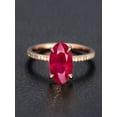 thumbnail image 2 of Limited Time Sale: 1.25 Carat Red Ruby and Diamond Engagement Ring in 10k Rose Gold for Women on Sale, 2 of 2
