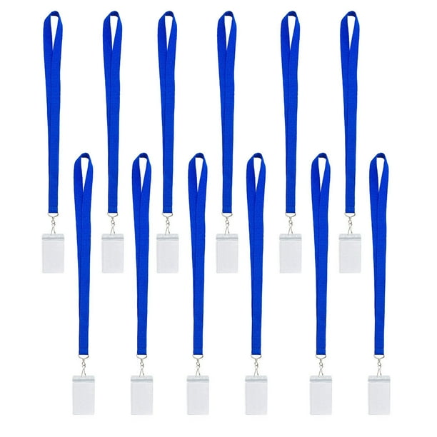 12 Pieces Work ID Card Holder Portable Student Badge Neck Hanging